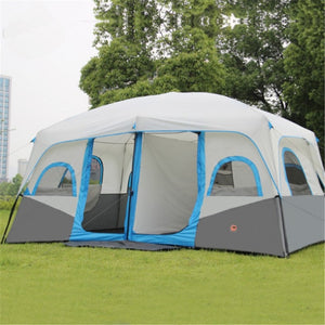 2018 New Arrival Large Camping Tents 10-12 Person Two Bedrooms Climbing Outdoor Tents Waterproof  Double Layer Automatic Tent